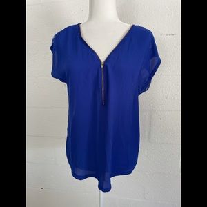 Ocean Blue Top with back lace detail